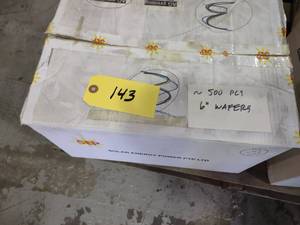 lot 143 image: Approx. (500) 6 Solar Wafers