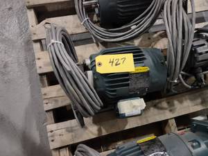 lot 427 image: Baldor 1 hp. 208418 Three Phase Mo...