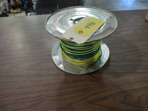 lot 496 image: (1 Roll Copper Wire, 10 ga. GreenY...