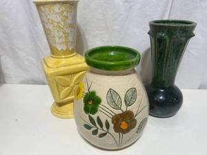 Lot of 3 Pottery Vases