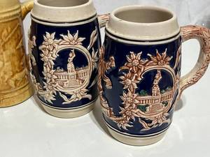 Lot of 5 Beer Steins