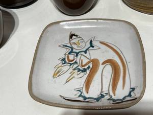 Teapot, Creamer, Cups & Plate