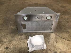 lot 30 image: Ancona 20 in. 450 CFM Ducted Insert Range Hood with LED lights in Stainless Steel - New - Review all pictures