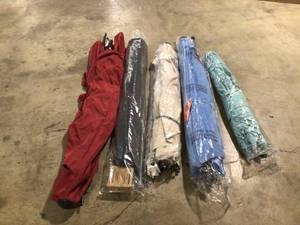 lot 27 image: Mix Lot of 5 Outdoor Umbrellas - Review all pictures - Open Box