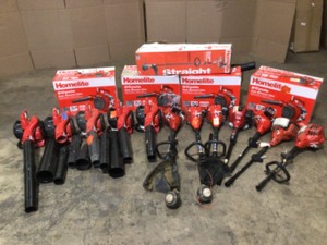 lot 8 image: Mix lot of assorted Homelite Tools - Blowers and Trimmers - Review all pictures