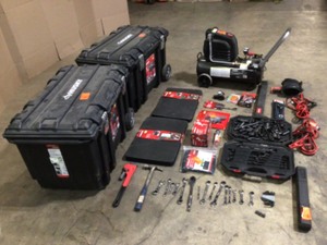 lot 11 image: Mix Lot 2 Husky Storage Boxes & Mechanic Tools, Other small tools - Good Condition - Review all pictures