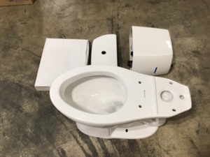 lot 36 image: Niagara Stealth 2-Piece 0.8 GPF Ultra-High-Efficiency Single Flush Elongated Toilet in White - Good Condition - Review all pictures