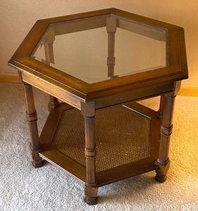 Vintage Hexagon Accent Table