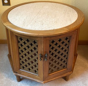 Vintage Accent Table - Mediterranean Style