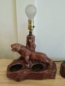 lot 312 image: Two Ceramic Animal Lamps