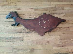 lot 327 image: Burl Wood Wall Clock