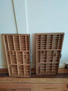 lot 328 image: Two Vintage Letter Press Tray Boxes