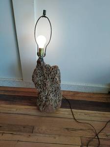 lot 331 image: Vintage Lamp with Wood Base