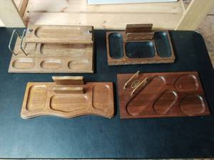 lot 342 image: Four Wood Desk Organizers