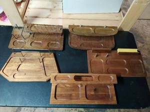 lot 343 image: Five Wood Desk Organizers