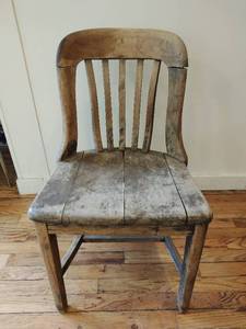 lot 200 image: Old US Government Wood Chair