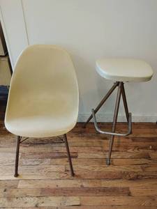 lot 203 image: Vintage Chair and Stool