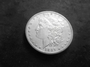1887 O Morgan Silver Dollar
