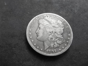 1891 CC Morgan Silver Dollar