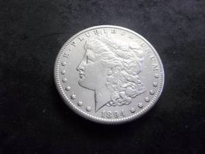 1894 S Morgan Silver Dollar Key Coin.