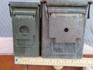 2 METAL AMMO BOXES
