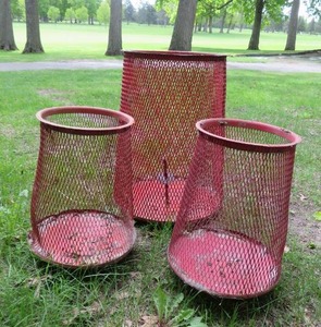 METAL MESH GARBAGE CANS