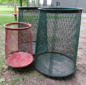 METAL MESH GARBAGE CANS