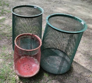 METAL MESH GARBAGE CANS