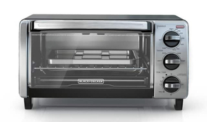 lot 52 image: BLACKDECKER 1150 W 4-Slice Stainless Steel Convection Toaster Oven with Built-In Timer