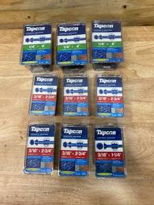 lot 35 image: BUILDEX TAPCON Lot of Concrete Anchor Screws (mix of sizes)
