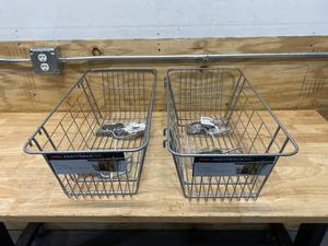 lot 57 image: RUBBERMAID Lot of 2- FastTrack Garage 24 in. Mesh Baskets