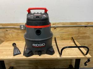 lot 75 image: RIDGID 16 Gal. 2-Stage Commercial WetDry Shop Vacuum with Fine Dust Filter, Professional Hose and Industrial Accessory Kit