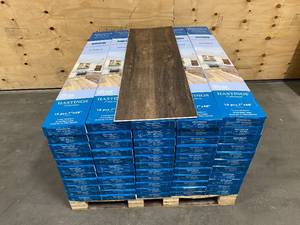 lot 44 image: HASTINGS COLLECTION Lot of 55 Boxes of Luxury Vinyl Plank Flooring in Provincial (1,300.02 sq. ft.)