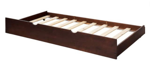 lot 98 image: WALKER EDISON FURNITURE COMPANY Espresso Solid Wood Trundle Bed