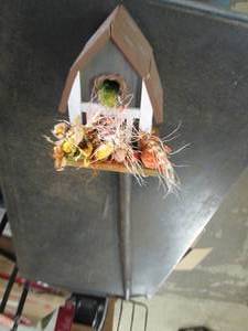 pitchfork with birdhouse on top ...