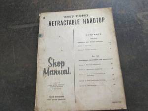 1957 ford retractable hard top shop...