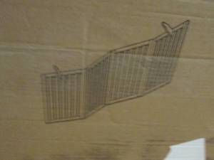 4 panel pet gate with support feet ...