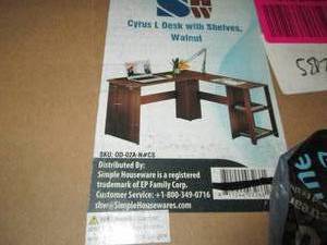 cyrus L-desk with shelves ...