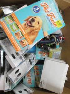 box of pet cleaning products ...
