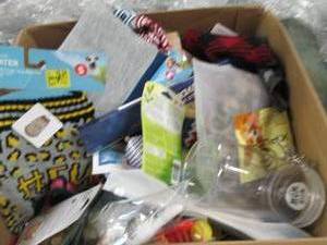 box of dog and cat items ...