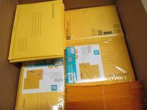 box of bubble mailers and bubble wr...