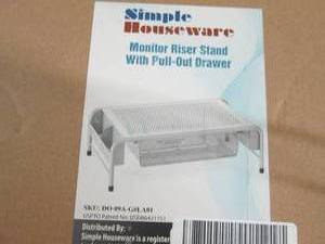 monitor riser stand with pull out d...