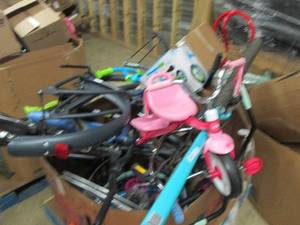 palletgaylord of bike frames and p...