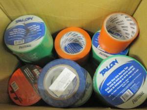 15 rolls of various colors of vinyl.