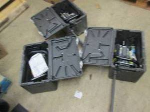3 ryobi chain saws in cases all hav...
