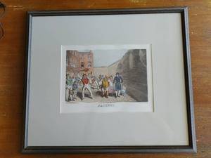 Framed Rackets Print Drawn & Etched by Theodore Lane