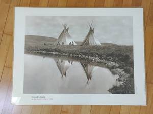 At the Waters Edge Print by Edward S. Curtis