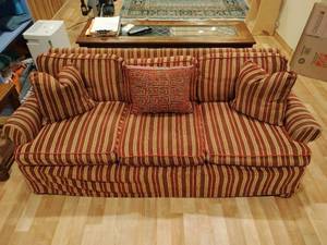 Vintage Sofa with Throw Pillows