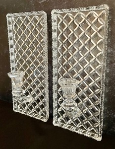 lot 42 image: Brilliant Wall Display Candle Holders