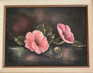 lot 47 image: Framed Oil on Canvas Floral Art by McDonald